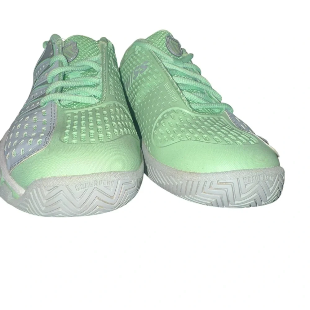 K-Swiss Women’s Court Shoes Green Grey Non Marking Indoor SZ 9 - Picture 2 of 16